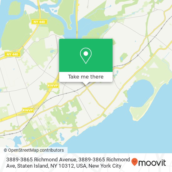 Mapa de 3889-3865 Richmond Avenue, 3889-3865 Richmond Ave, Staten Island, NY 10312, USA