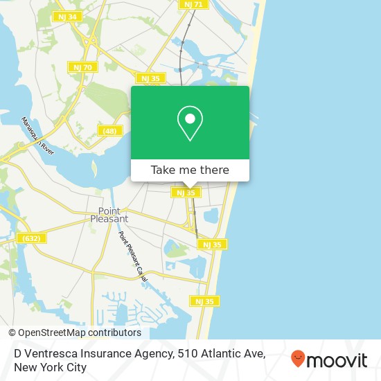 Mapa de D Ventresca Insurance Agency, 510 Atlantic Ave