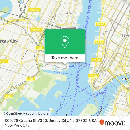 Mapa de 300, 70 Greene St #300, Jersey City, NJ 07302, USA