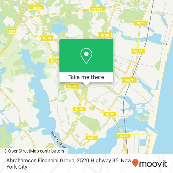 Abrahamsen Financial Group, 2520 Highway 35 map