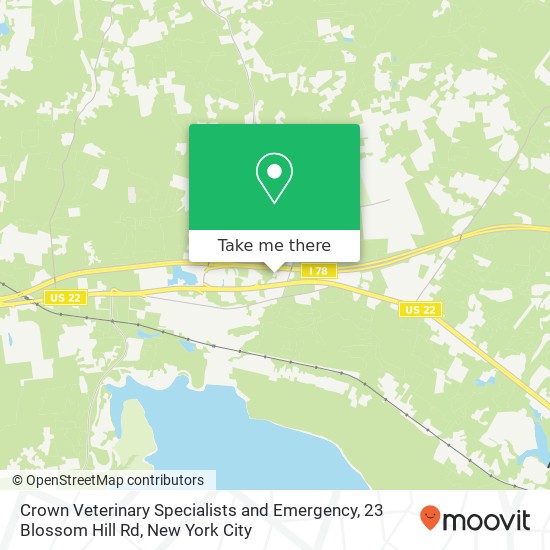 Mapa de Crown Veterinary Specialists and Emergency, 23 Blossom Hill Rd