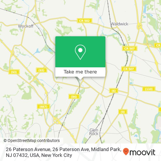 26 Paterson Avenue, 26 Paterson Ave, Midland Park, NJ 07432, USA map