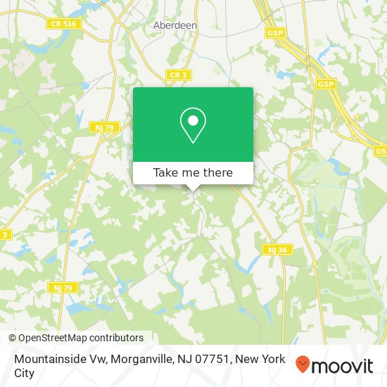 Mapa de Mountainside Vw, Morganville, NJ 07751
