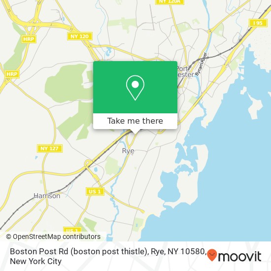 Mapa de Boston Post Rd (boston post thistle), Rye, NY 10580