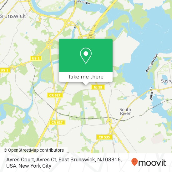 Ayres Court, Ayres Ct, East Brunswick, NJ 08816, USA map