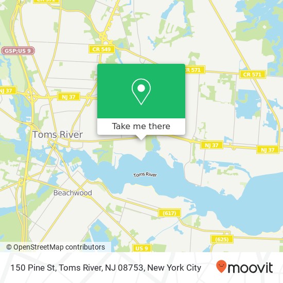 150 Pine St, Toms River, NJ 08753 map