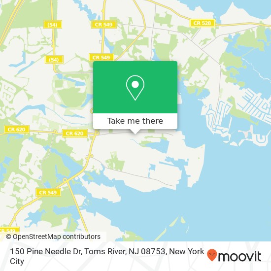 Mapa de 150 Pine Needle Dr, Toms River, NJ 08753