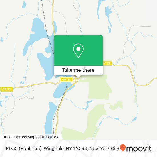 Mapa de RT-55 (Route 55), Wingdale, NY 12594