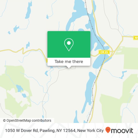 Mapa de 1050 W Dover Rd, Pawling, NY 12564