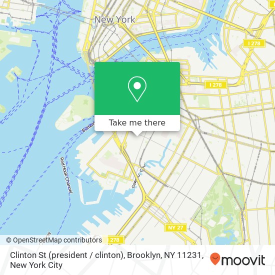 Clinton St (president / clinton), Brooklyn, NY 11231 map