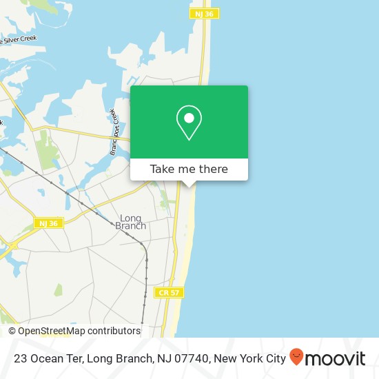 Mapa de 23 Ocean Ter, Long Branch, NJ 07740