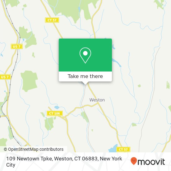 Mapa de 109 Newtown Tpke, Weston, CT 06883