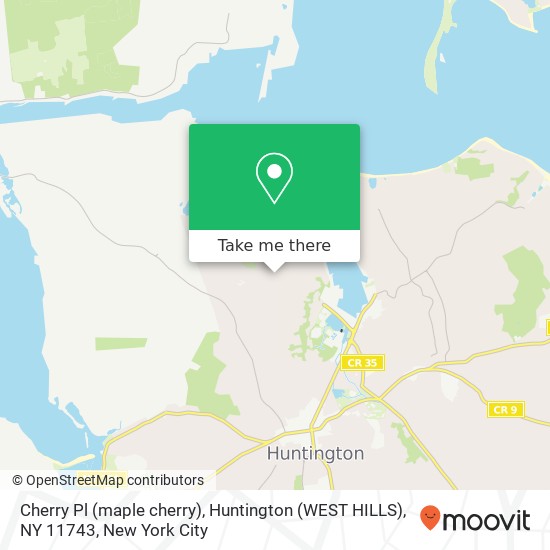 Mapa de Cherry Pl (maple cherry), Huntington (WEST HILLS), NY 11743