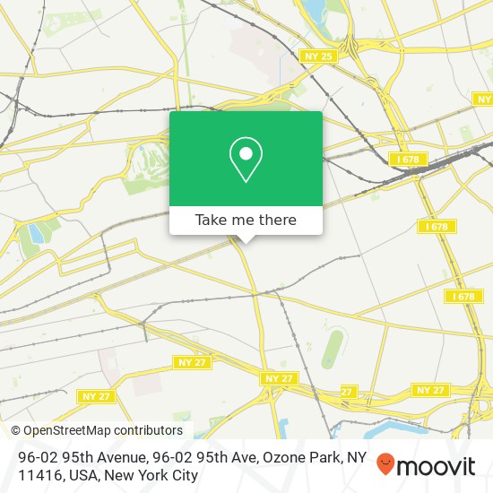 96-02 95th Avenue, 96-02 95th Ave, Ozone Park, NY 11416, USA map