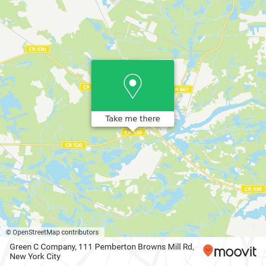 Mapa de Green C Company, 111 Pemberton Browns Mill Rd