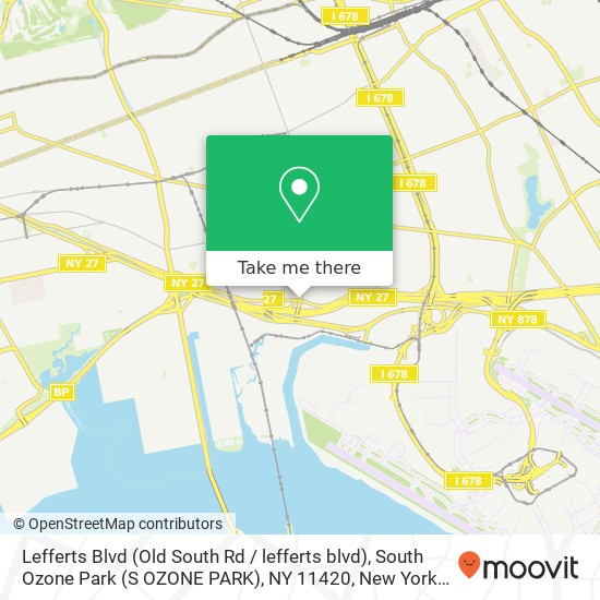 Mapa de Lefferts Blvd (Old South Rd / lefferts blvd), South Ozone Park (S OZONE PARK), NY 11420