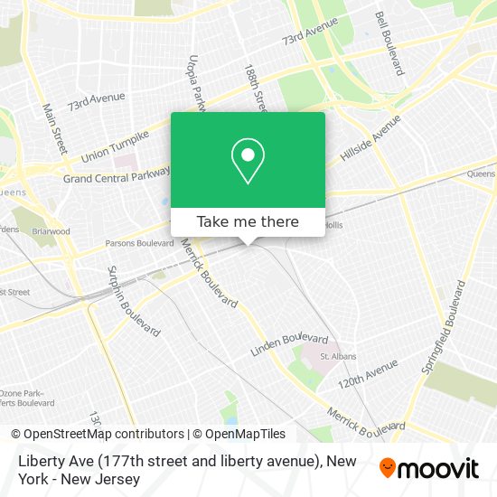 Liberty Ave (177th street and liberty avenue) map