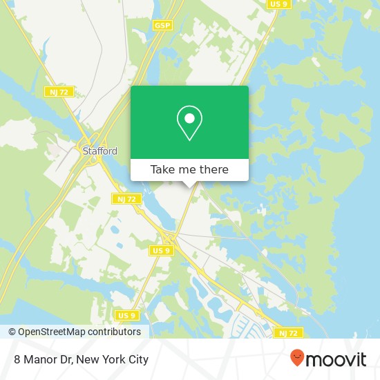 8 Manor Dr, Manahawkin (CEDAR BONNET ISLAND), NJ 08050 map