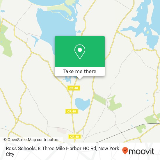 Mapa de Ross Schools, 8 Three Mile Harbor HC Rd