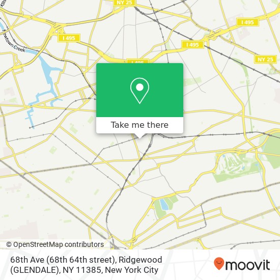 68th Ave (68th 64th street), Ridgewood (GLENDALE), NY 11385 map