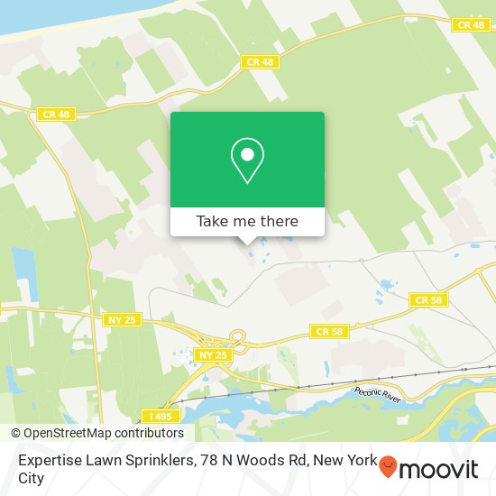 Mapa de Expertise Lawn Sprinklers, 78 N Woods Rd