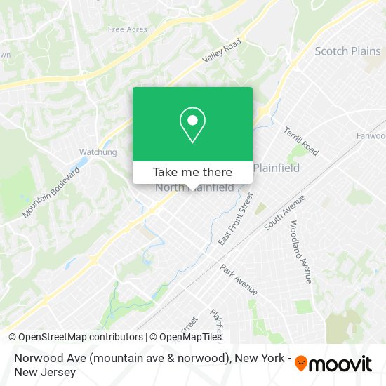 Norwood Ave (mountain ave & norwood) map
