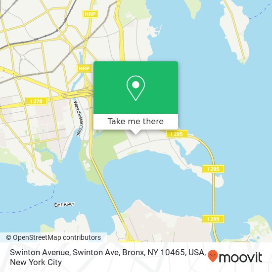 Mapa de Swinton Avenue, Swinton Ave, Bronx, NY 10465, USA