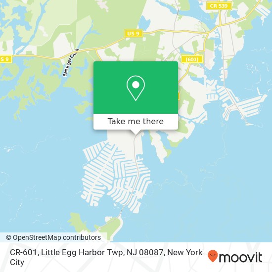 CR-601, Little Egg Harbor Twp, NJ 08087 map