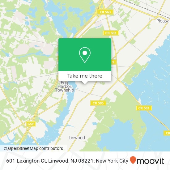 601 Lexington Ct, Linwood, NJ 08221 map