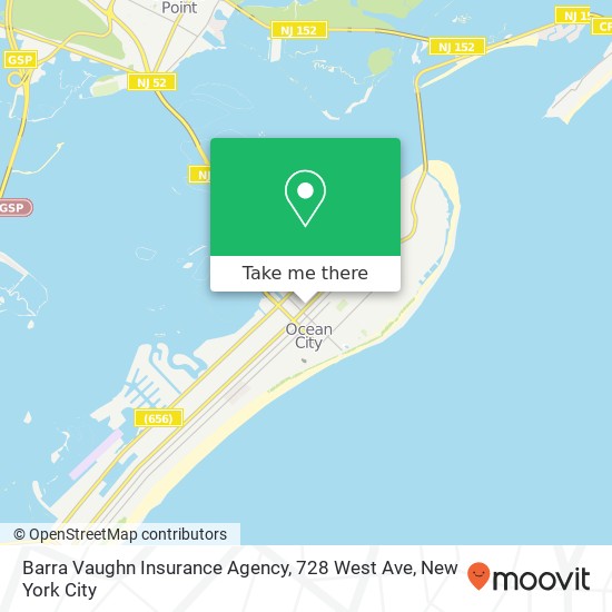 Mapa de Barra Vaughn Insurance Agency, 728 West Ave