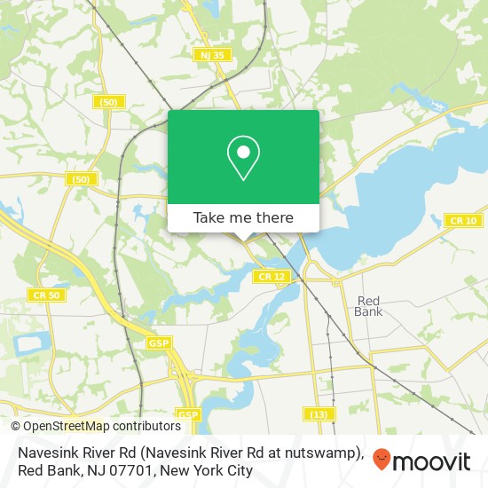 Navesink River Rd (Navesink River Rd at nutswamp), Red Bank, NJ 07701 map