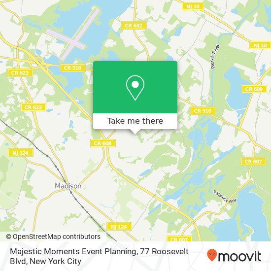 Mapa de Majestic Moments Event Planning, 77 Roosevelt Blvd
