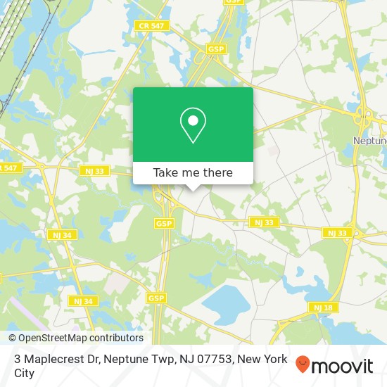 3 Maplecrest Dr, Neptune Twp, NJ 07753 map