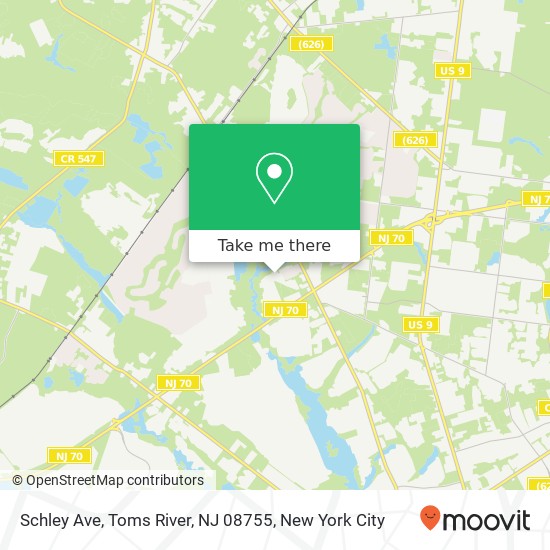 Schley Ave, Toms River, NJ 08755 map