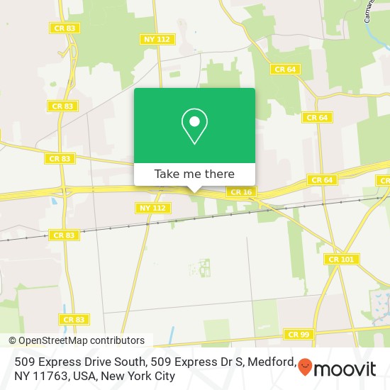 509 Express Drive South, 509 Express Dr S, Medford, NY 11763, USA map