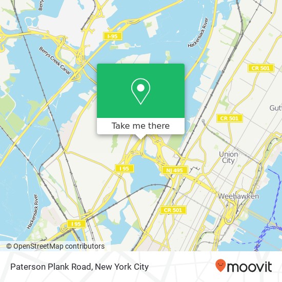 Mapa de Paterson Plank Road, Paterson Plank Rd, Secaucus, NJ 07094, USA