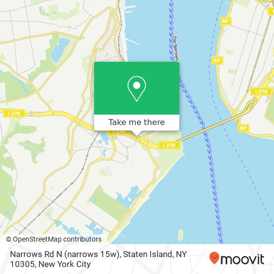 Mapa de Narrows Rd N (narrows 15w), Staten Island, NY 10305