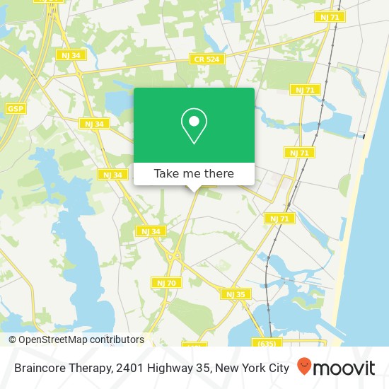 Braincore Therapy, 2401 Highway 35 map