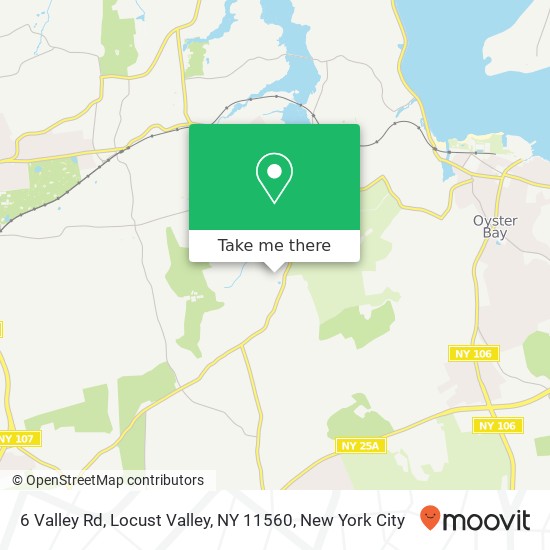 Mapa de 6 Valley Rd, Locust Valley, NY 11560