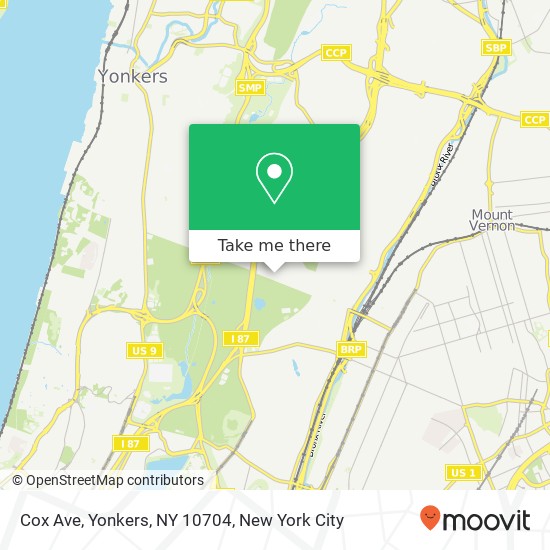 Cox Ave, Yonkers, NY 10704 map