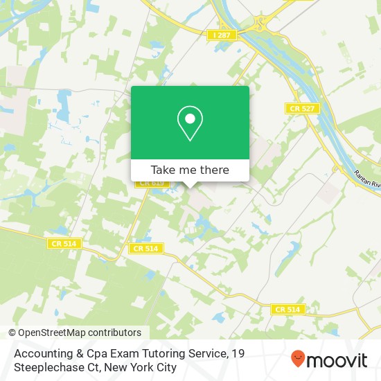 Accounting & Cpa Exam Tutoring Service, 19 Steeplechase Ct map