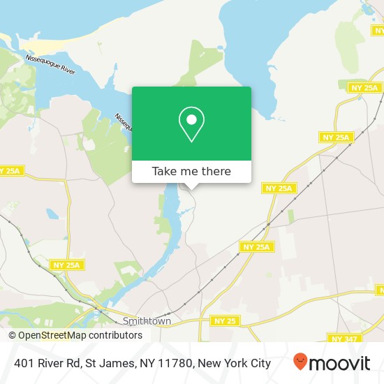 401 River Rd, St James, NY 11780 map