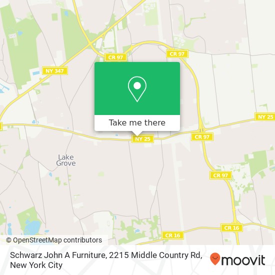 Mapa de Schwarz John A Furniture, 2215 Middle Country Rd