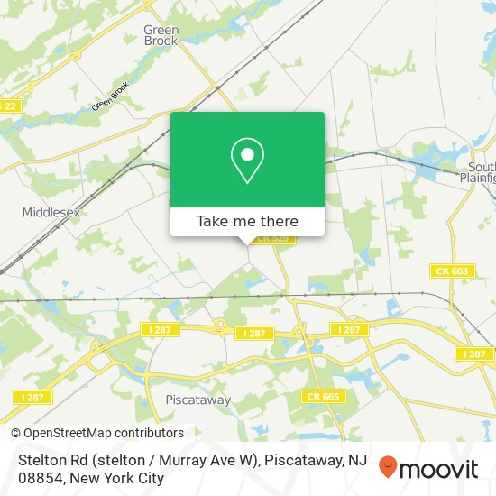 Mapa de Stelton Rd (stelton / Murray Ave W), Piscataway, NJ 08854
