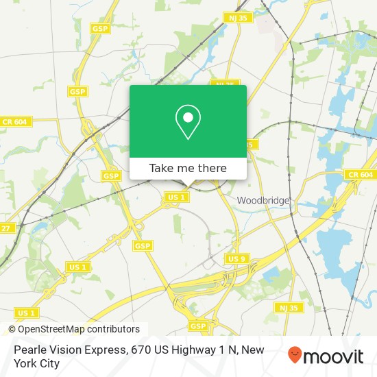 Mapa de Pearle Vision Express, 670 US Highway 1 N