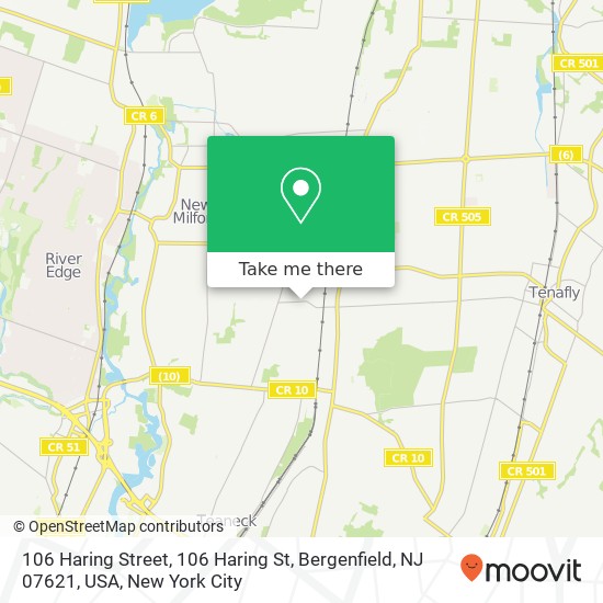 106 Haring Street, 106 Haring St, Bergenfield, NJ 07621, USA map