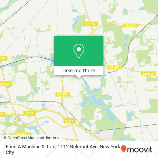 Mapa de Frieri A Machine & Tool, 1112 Belmont Ave