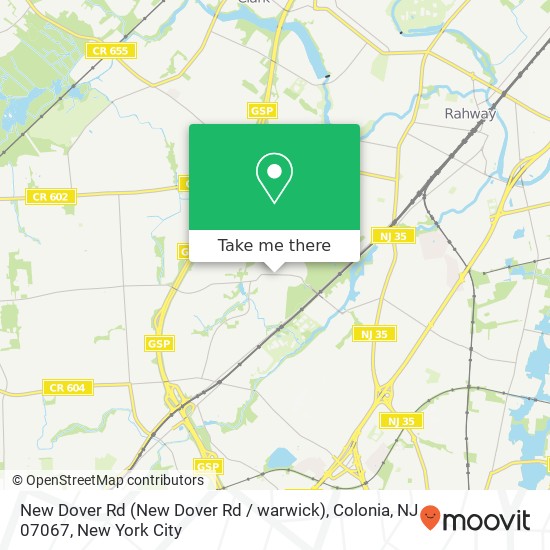 New Dover Rd (New Dover Rd / warwick), Colonia, NJ 07067 map