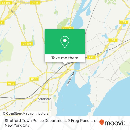 Mapa de Stratford Town Police Department, 9 Frog Pond Ln