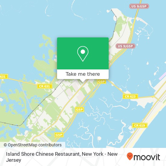 Mapa de Island Shore Chinese Restaurant, 232 Route US 9 S